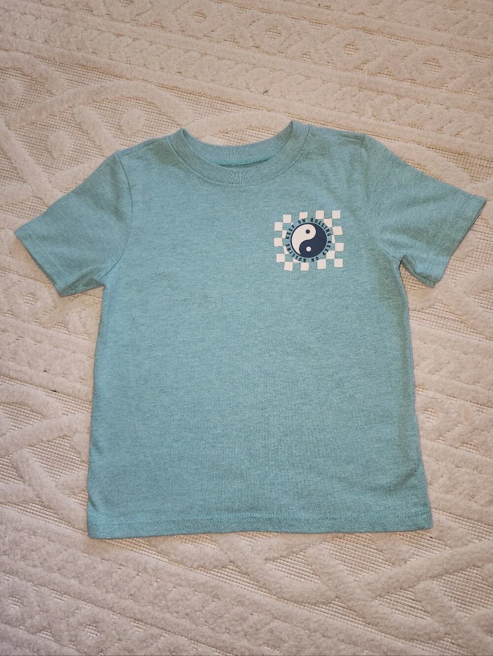 3T Kids' Short Sleeve Pocket Tee - Peach, Blue, Mint